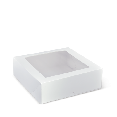 Window Patisserie 9inch Square Cake Box